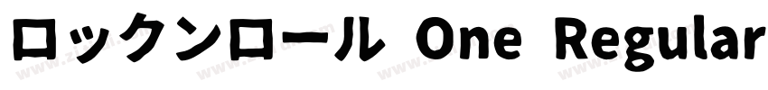 ロックンロール One Regular字体转换